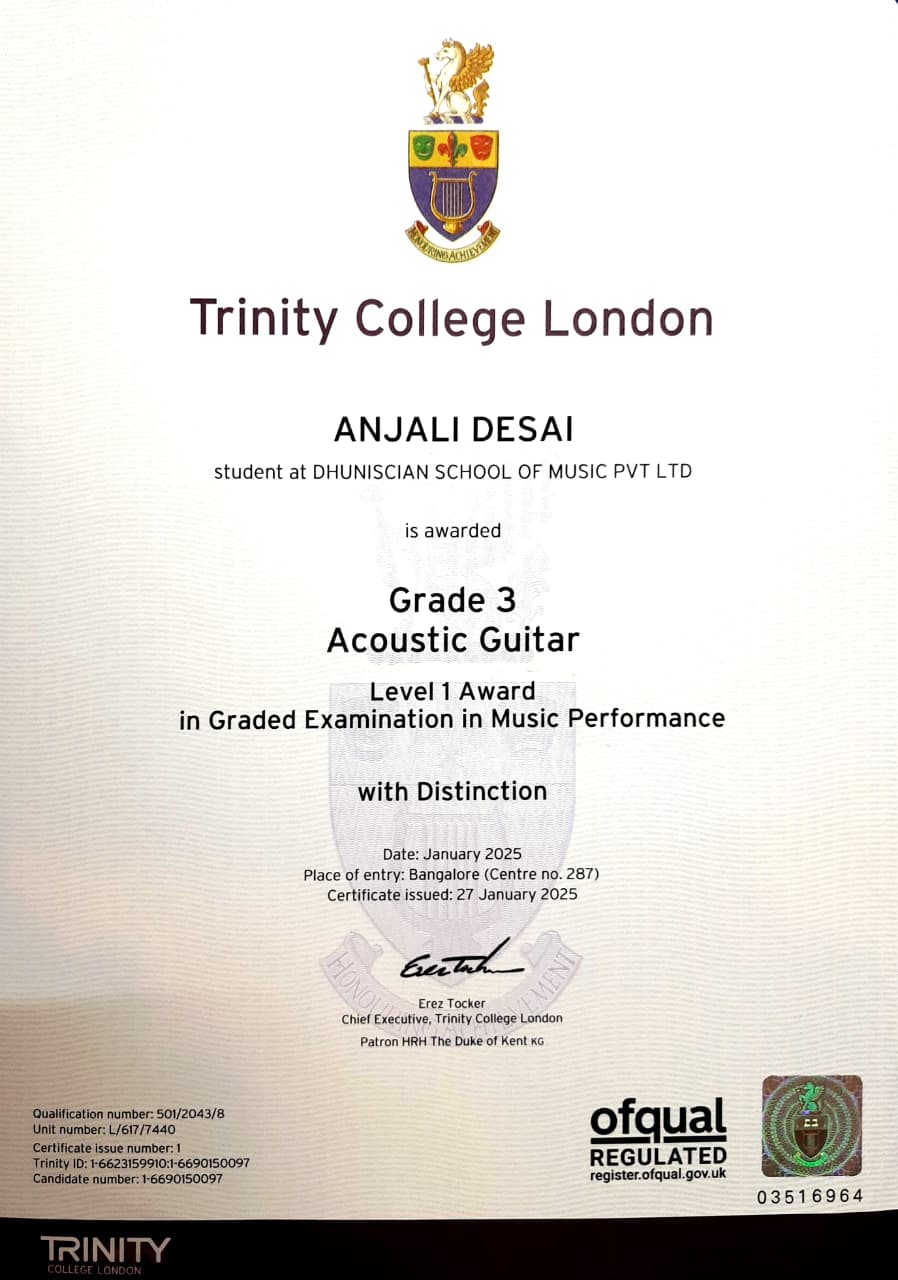 Trinity College London Guitar Grade 3